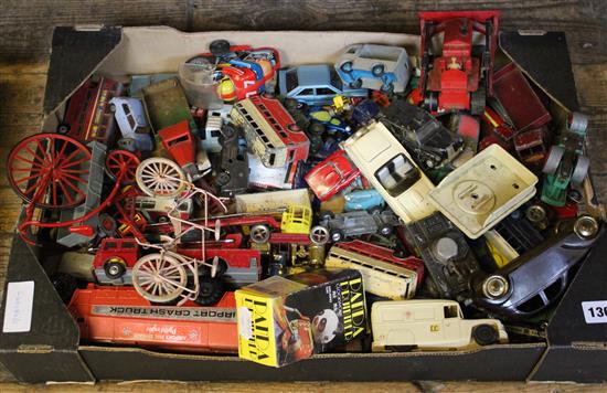 Box of toy cars etc